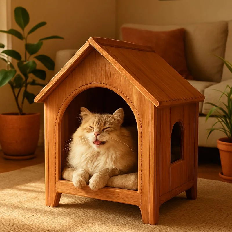 Кот в домике PetLoft